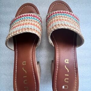 Unisa Boho Slide Platform Striped Sandals 9M